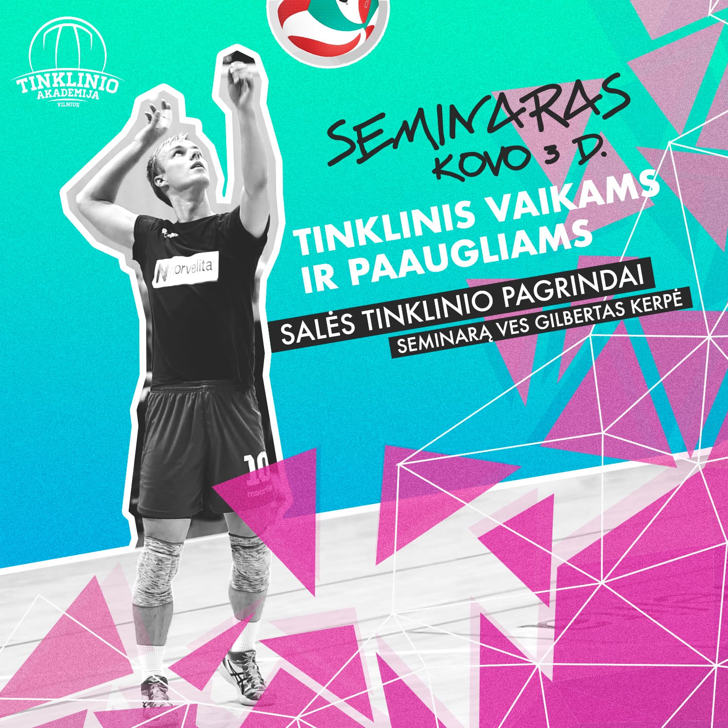 Tinklinis vaikams ir paaugliams Salės tinklinio pagrindai